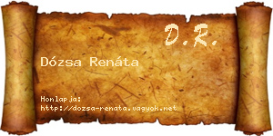 Dózsa Renáta névjegykártya