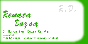 renata dozsa business card